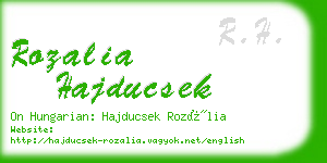 rozalia hajducsek business card